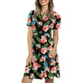 thumbnail image 3 of JuneFish Women's Summer Short Sleeve Casual Dresses Beach Flowy Sundresses with Pockets, 3 of 7