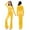 Yellow, variant on HAiming Women's 2 Piece Velour Tracksuit Set Long Sleeve Zipper Hoodie Cropped Jacket and Sweatpants Casual Outfits