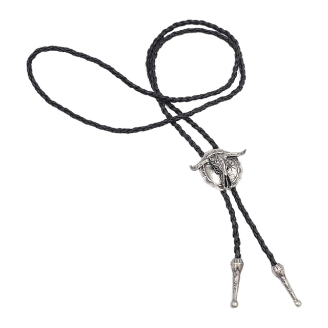 Bolo Tie Western Cowboy colgante para cumpleaños Graduaciones Estilo vintage Grado premium Hecho a mano para hombres Joyería duradera unisex Plata Sunnimix Corbata de bolo