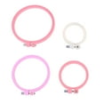 thumbnail image 1 of KAKOWELY 4PC Cross Stitch Circle Adjustable Combination Hoops for DIY Cross Stitch Ribbon Embroidery Accessories Tool Set,7.09"X6.3"X0.2", 1 of 4