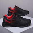 thumbnail image 2 of Men's Lace‑Up Athletic Running Sneakers, Synthetic Upper Casual Sports Shoes with Contoured Midsole for Daily Outdoor Activities, 2 of 8