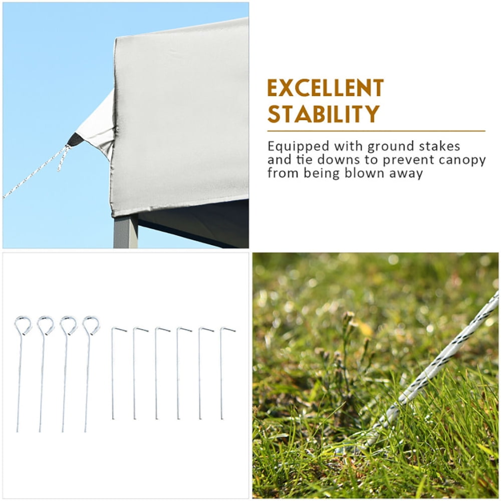 Aimee Lii 10 x 20 Feet Adjustable Folding Heavy Duty Sun Shelter with Carrying Bag, Backyard Canopy Gazebo, White Aimee Lii 10 x 20 Feet Adjustable Folding Heavy Duty Sun Shelter with Carrying Bag, Backyard Canopy Gazebo, White