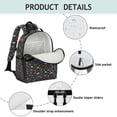 thumbnail image 4 of Colorful Dinosaurs Silhouettes Pattern Backpack for School,Cute School Bag,Schoolbag with Adjustable Shoulder Straps & Padded Back,15.25"x11.5"x5.25", 4 of 5