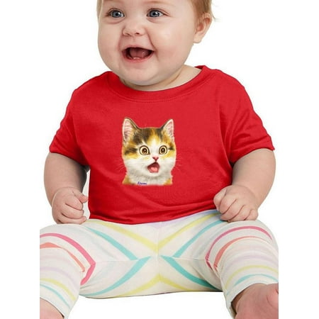 

Surprised Kitten T-Shirt Infant -Kayomi Harai Designs 12 Months