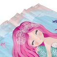 thumbnail image 3 of Mermaid Scales Shower Curtain Tail Fish Girls Kids Cartoon Ocean Blue Heart Colorful Purple Hair Seaweed Bath Decor 72x72 Inch, 3 of 7