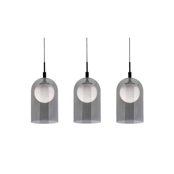 KRNP08L30D1BKLNR3 AFX Kiran - 15W 3 LED Pendant-15 Inch Tall and 36 Inch Wide