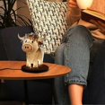 thumbnail image 3 of Yak Table Lamp Lighted Calf Animal Desk Light Ornament for Home Bedroom Bedside Decor, 3 of 4