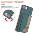 thumbnail image 5 of Allytechgroup Case for Apple iPhone 8 Plus/7 Plus, 2-in-1 Detachable Magnetic RFID Blocking Wallet Shell [Compatible with MagSafe] Stand PU Leather Cover with Credit Card Slots/Cash Pockets, Green, 5 of 10
