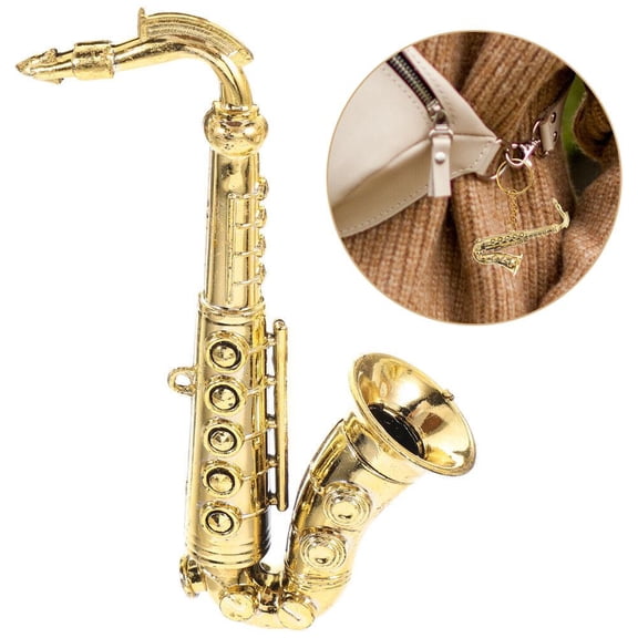 NOVELAR Decorative Fake Saxophone, Gold Plastic Model, Perfect for DIY Pendants, Craft Decorations and Gift Giving