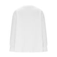 thumbnail image 6 of EchfiProm Womens White Tops Fall V-Neck Pullover Long Sleeve Loose Solid Sweater for Womens, 6 of 9