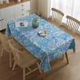 thumbnail image 2 of Vintage Paisley Rectangle Tablecloth 60x84 Inch, Flowers Boho Water Resistant Vinyl Washable Seasonal Table Cover for Thanksgiving Christmas Holiday Party Picnic Dinner Decor, 2 of 4