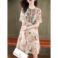 thumbnail image 4 of Vestidos Tendencia Verano 2022 Vestido Mujer Seda Real 100% Alta Calidad Bordado Estampado Mini Vestidos Vintage Vestidos, 4 of 5