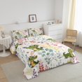 thumbnail image 3 of Kawaii Crocodile Bedding Set Twin Size,Cartoon Crocodile Flower Comforter Set,Cute Colorful Floral Quilt Bed Set Wildlife Animal Down Comforter with 1 Pillowcase, 3 of 7