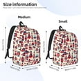 thumbnail image 3 of Naloa Rocket Pattern Canvas Backpack for Men Women Rucksack Casual Travel Daypack College Tote Satchel Bookbag for Teens-Small, 3 of 7