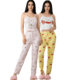 thumbnail image 1 of Set De 2 Conjunto Pijama Mujer Blusa Y Pantalón Dama Piyama Unitalla Pyjama, 1 of 9
