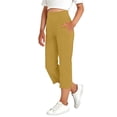 thumbnail image 6 of Posijego Girls Capri Pants School Uniform Casual Dress Capris Pants High Waist Stretch Athletic Yoga Pants with Pockets, 6 of 8