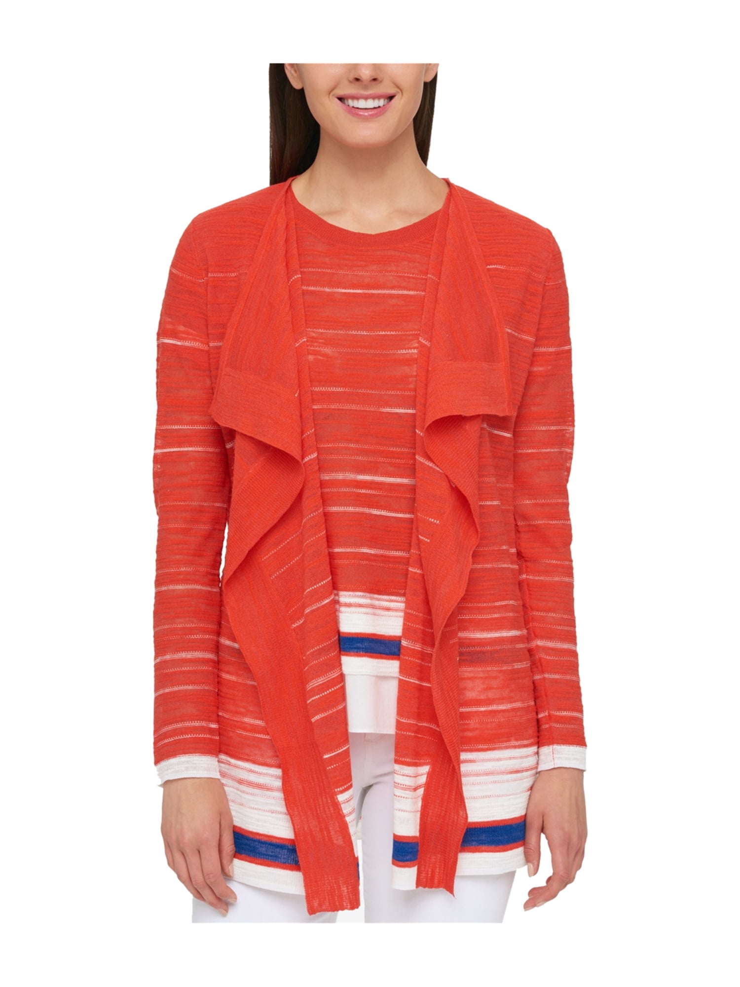 tommy hilfiger red cardigan