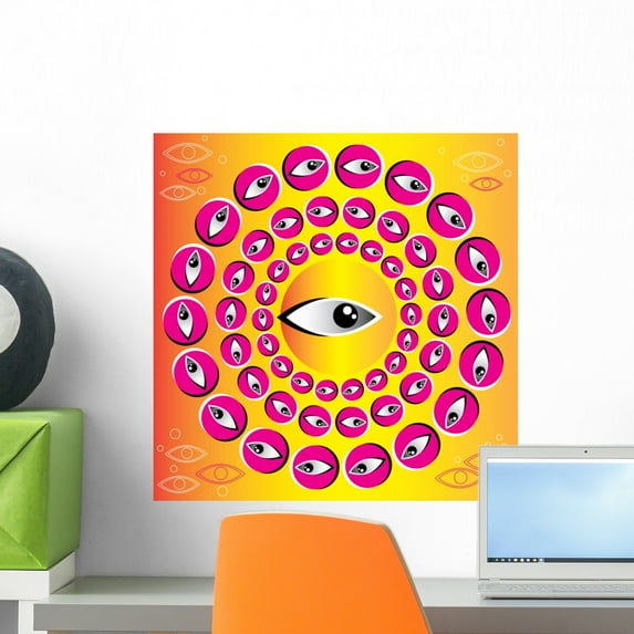 Hypnotic Eye Wall Mural by Wallmonkeys Peel and Stick Graphic (18 in H x 18 in W) WM34693