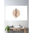 thumbnail image 2 of Contemporary Modern Botanical Leaf Branch Minimal Line Art - Earth Tone - Warm Neutral Shades Of Nature Tan Black Poster Wall Art, Modern Wall Decor For Living Room Bedroom, 24x36 UNFRAMED, 2 of 3