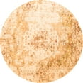 thumbnail image 1 of Ahgly Company Indoor Round Abstract Orange Contemporary Area Rugs, 3' Round, 1 of 1