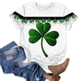 thumbnail image 7 of Fewfanhot T Shirts for Women Irish Shamrock Shirts Patrick Clover Tshirt Green Graphic Tops, 7 of 7