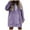 Purple, variant on Plain Hoodie Dress for Women 2025 Fall Winter Long Sleeve Side Slit Hooded Sweatshirt with Pockets Pullover Tops