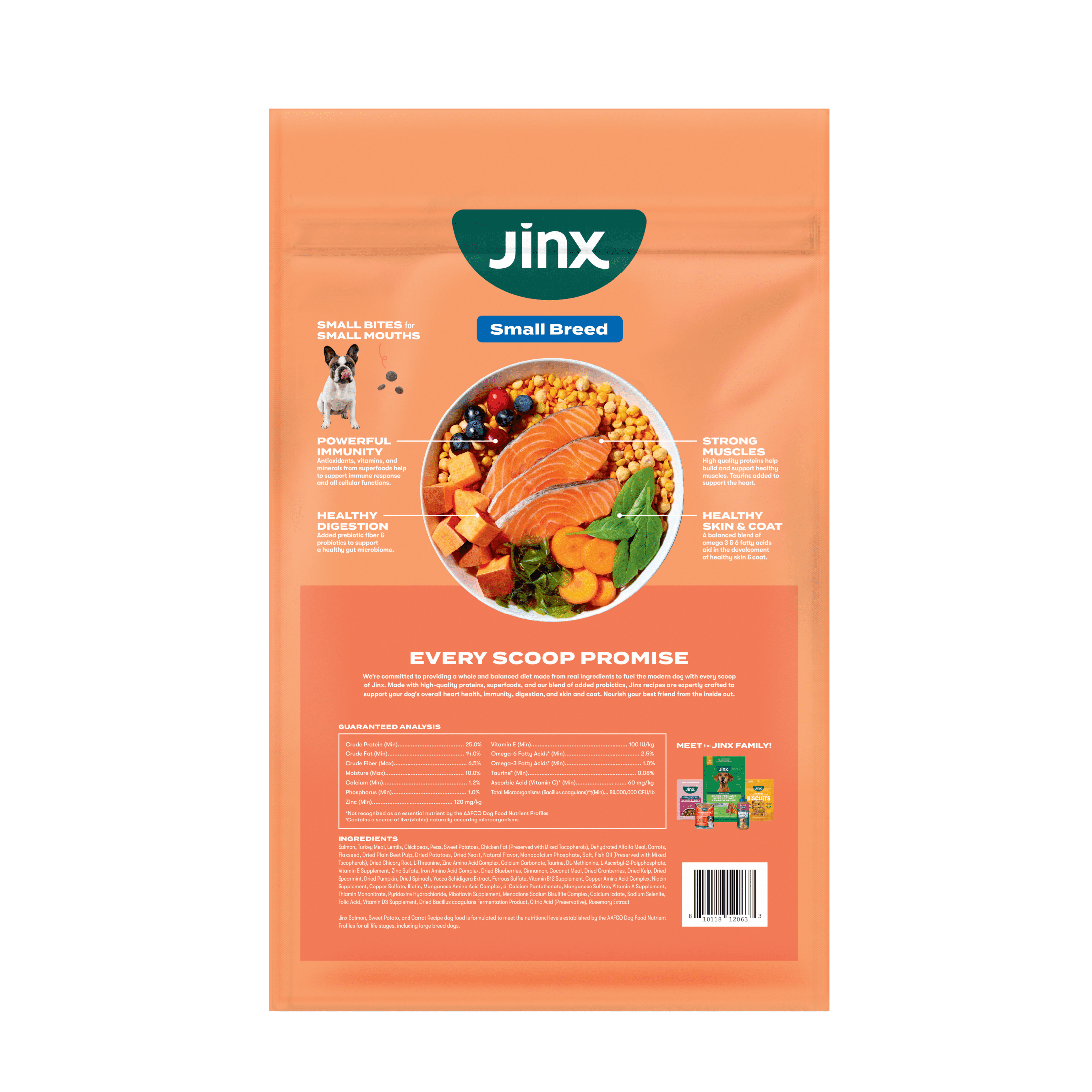 Jinx Small Breed Sweet Potato, & Carrot Dry Dog Food, Grain Free, 11.5 lb Bag