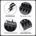 thumbnail image 2 of Cargador 18650 con 4 ranuras independientes alimentadas por USB para batería de iones de litio de 3,7 V 14500 18650, 2 of 8