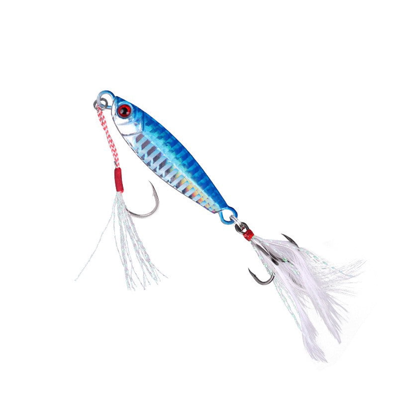 5Pcs Fishing Lead Box with Laser 7g/10g/15g/20g/30g Metal Jig Slow Minnow Fishing Lure Trolling Bait
