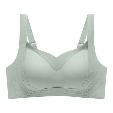 

Womens Bras Comfortable And Traceless Chest Gathered Without Steel Rings Soft Support Collar Closure Anti Drop Nylon Spandex Bra