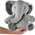 thumbnail image 6 of Prextex Plush Elephant with 3 Little Plush Baby Elephants - 4 Piece Soft Stuffed Animals Playset, 6 of 7