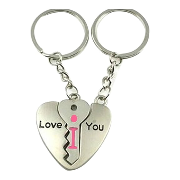 Raindrops  Couple Keychain Custom Paired Keychains Sweetheart Gift Silver Men and Women