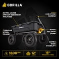 thumbnail image 3 of Gorilla Carts 12 Cu Ft Poly Yard Dump Cart with Quick-Release, 1600 lb Capacity, Black, 3 of 13