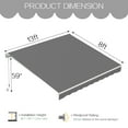 thumbnail image 6 of AECOJOY 13' x 8' Manual Retractable Patio Awning,Outdoor Awning Retractable Sunshade Shelter in Gray, 6 of 8