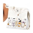 thumbnail image 3 of RosaWear Halloween Nurse Shirt, Cute Ghost Stethoscope Garment-Dyed Tee, 3 of 7