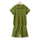thumbnail image 2 of Odeerbi 5-16 Años Niños Niñas Pijamas de Algodón de Verano Solapa Manga Corta Tops Pantalones Cortos Conjunto Suave Estampado Ropa de Dormir Conjuntos de Pijama de Dos Piezas, 2 of 4