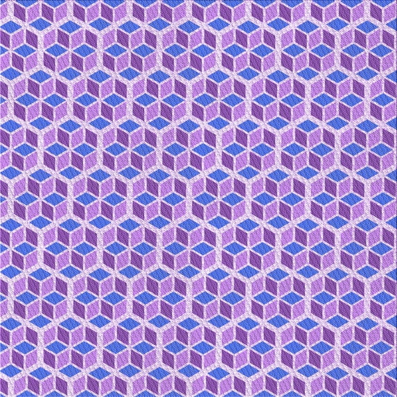 Ahgly Company Indoor Square Patterned Mauve Purple Area Rugs, 4' Square