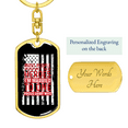 thumbnail image 3 of To My Wife  Married to Army Hero Stainless Steel or 18k Gold Premium Swivel Dog Tag Keychain, 3 of 16
