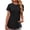 Black, variant on Fesfesfes Women T Shirts Short Sleeve Women's Solid Color Round Neck Short Sleeve T-shirt Loose Tops Comfy Clothes for Women S(US:4)