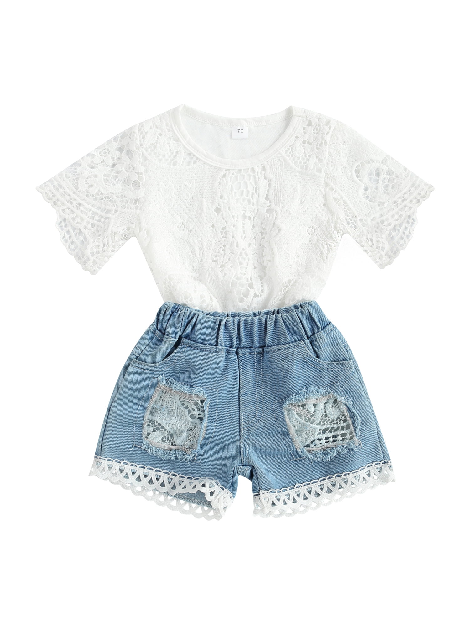AvoDovA Baby Girl Short Sleeve Lace 