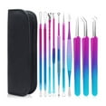thumbnail image 1 of Graflsoa 10-Piece Stainless Steel Blackhead Removal Kit with Gradient Blue-Purple Case, 1 of 5