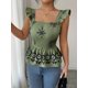 thumbnail image 5 of Blusa Mujer Con Lazo Espalda Y Estampado Negro En Verde Militar, 5 of 22