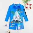 thumbnail image 2 of HSMQHJWE Baby Toddler Boys Swimsuits Sun Protection Long Sleeve Rash Guards Baby Bathing Suit with Zip Diving Swimsuit (12M-6Y), 2 of 8