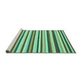 thumbnail image 2 of Ahgly Company Machine Washable Indoor Round Abstract Turquoise Blue Contemporary Area Rugs, 7' Round, 2 of 4