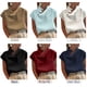 thumbnail image 2 of Blusa de algodón para mujer, cuello alto, abotonado lateral, manga corta, tallas grandes, moda Abanopi Blusa de mujer, 2 of 7