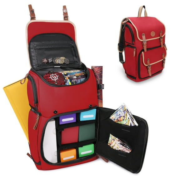 ENHANCE Full-Size Trading Card Storage Box Backpack for Playing Card Case - Card Binder Space