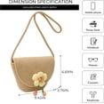 thumbnail image 3 of LinYooLi Straw Beach Bag Small Woven Crossbody Bag for Women Straw Shoulder Handbags with Flower for Travel,Vacation, 3 of 7