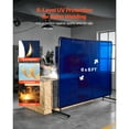 thumbnail image 2 of KFFKFF Welding Screen with Frame, 6 x 8 FT Welding Curtain Screen, Flame-Resistant Vinyl Safety Protection Screens with Lockable Swivel Wheels & 6-Level UV Protection, Blue, 2 of 9