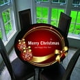 thumbnail image 2 of DOLITY Durable Christmas Theme Table Cover Elastic Edged Tablecloth Round 47" C C, 2 of 6