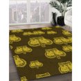 thumbnail image 3 of Ahgly Company Machine Washable Indoor Square Transitional Night Red Area Rugs, 4' Square, 3 of 7